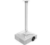 VIVO Universal Ceiling Extending Projector Mount, Height Adjustable Projection, Up to 12.5 inch Mounting Range, Hidden Cable Routing, White, MOUNT-VP03W
