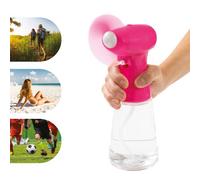 Vivo Water Mist Spray Handheld Fan Cooling Battery Sports Home Office 400Ml - Pink