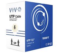VIVO Waterproof 305m Bulk Cat5e Wire, CCA Ethernet Cable, 24 AWG, UTP Pull Box, Outdoor Direct Burial, Black, CABLE-V003