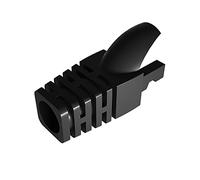 VIVOCH 50 Pcs Cat5 Cat5E Cat6 Strain Relief Boot, RJ45 Plug Connector Cover Modular Network Plug Connector Cap Cable Connector Boots, Black