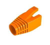 VIVOCH 50 Pcs Cat6 Cat6A Cat7 Strain Relief Boot, RJ45 Plug Connector Cover Modular Network Plug Cap Cable Connector Boots, Orange