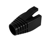 VIVOCH 50 Pcs Cat6 Cat6A Cat7 Strain Relief Boot, RJ45 Plug Connector Cover Modular Network Plug Connector Cap Cable Connector Boots, Black