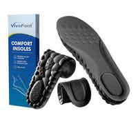 VivoFoot 2 Pair Anti-Fatigue Pain Relief Foam Comfort Insole (UK7-10,Black)
