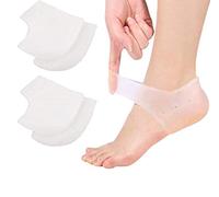 VivoFoot 2 Pair Gel Heel Protector,Heel Pain and Cracked Heels Relief Socks