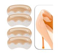 VivoFoot 2 Pairs Anti-Slip Heel Grips for Shoes Too Big, Gel Heel Liners & Fillers for Loose Shoes, Self-Adhesive Back of Heel Cushion Inserts, Heel Blister Protectors for Women & Men (Beige)