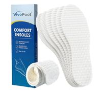 VivoFoot 3 Pair Cotton Comfort Insoles Cut-to-Size Barefoot Inserts(UK3-10)