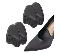 VivoFoot 4 PCs Foam Ball of Foot Cushions Metatarsal Pads (Black)