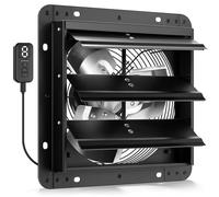 VIVOHOME 250mm Shutter Exhaust Fan with EC Motor 10 Adjustable Speeds Wall Mounted Extractor Fan Rust-resistant for Greenhouse Basement Garage Kitchen