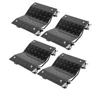 VIVOHOME Wheel Dolly Set of 4 Heavy Duty Steel Vehicle Mover 2720kg Capacity Car Positioning Dolly with Swivel Wheels and Antiskid Surface for Garage Auto Maintenance Black