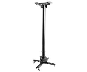 VIVOLINK - Heavy-Duty Projector Ceiling Mount - For Pitched or Flat Ceiling - Variable Distance: 74.5-114.5cm - Projector Hole Distance: 13-47cm - Max Loading Capacity: 35kgs - Black