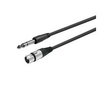 Vivolink PROAUDXLRFJACKS1 XLR Female to 6.35mm Jack Audio Cable 1m Black