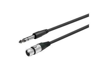 Vivolink PROAUDXLRFJACKS1 XLR Female to 6.35mm Jack Audio Cable 1m Black
