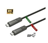 Vivolink PROUSBCMM10OP USB-C Cable 10m 20Gbps USB 3.2 Gen 2 100W Black
