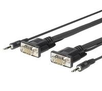 VivoLink provgamcs1.8 1.8 m VGA (D-Sub) + 3.5 mm Black Cable VGA VGA (D-Sub) + 3.5 mm - VGA cable - 1.8 m; VGA (D-Sub) + 3.5 mm; VGA (D-Sub) + 3.5 mm Male/Male, Black