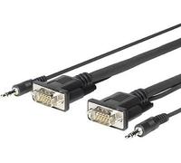 VivoLink provgamcs4.6 4.6 m VGA (D-Sub) + 3.5 mm VGA (D-Sub) + 3.5 mm BLACK CABLE VGA - VGA Cables (VGA (D-Sub) + 3.5 mm; VGA (D-Sub) + 3.5 mm, Male, Male, Right, Right)
