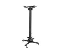 VIVOLINK - Heavy-Duty Projector Ceiling Mount - Medium - For Pitched or Flat Ceiling - Variable Distance: 60.5-90.5cm - Projector Hole Distance: 13-47cm - Max Loading Capacity: 35kgs - Black