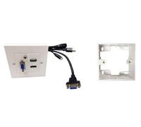 Vivolink WI221293 socket-outlet HDMI + VGA + USB A + 3.5mm White