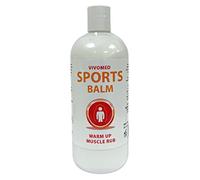 Vivomed Sports Massage Balm - Warming Muscle Heat Up Rub for Pre-Exercise Relief & Recovery | Arnica & Helianthus Oil Lotion | 500ml Warm Up Cream for Joint Pain, Muscle Aches, Injury Prevention