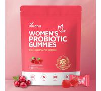 VivoNu Probiotics for Women Feminine Balance Gummies for Digestive Immune Health + Vitamin C - 60 Gummies Cranberry Flavor