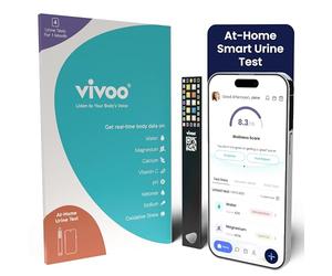 Vivoo 8-in-1 Wellness Test Strips with App - Ketone, pH, Hydration, Vitamin C, Calcium & More | 90 Second Results & Personalised Nutrition Advice | Keto Test Strips for Urine | 4 Strips