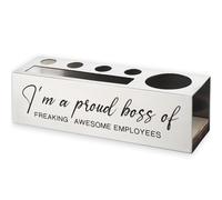 Vivopisew I’m a Proud Boss of Freaking Awesome Employees Employee, Stainless Steel Pencil Holder Appreciation Boss Staff, Boss Day Gifts, Funny Office Gifts for Manager Supervisor Leader VP186