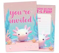 VIVORA Axolotl Birthday Invitation Card for Girls