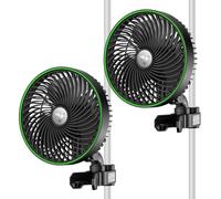 VIVOSUN 2-Pack AeroWave E6 Grow Tent Fan 6”, EC Motor, Smart Wifi Control, US Patented Auto Oscillating Clip fan, Weatherproof IP-54, Strong Airflow but Quiet for Hydroponic Ventilation Circulation