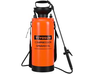VIVOSUN 8L Pump Pressure Sprayer, Pressurized Lawn & Garden Water Spray Bottle with Adjustable Shoulder Strap, Pressure Relief Valve, for Spraying Plants, Garden Watering and Household Cleaning