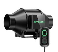 VIVOSUN AeroZesh G4 Inline Duct Fan 100 mm Extractor Fan 331 m³/h with E12 Speed Controller and Fully Programmable PWM-Controlled EC Fan for Grow Tent Ventilation