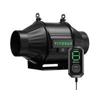 VIVOSUN AeroZesh T4 Inline Duct Fan 100 mm Extractor Fan 357 m³/h with E12 Speed Controller and Fully Programmable PWM-Controlled EC Fan for Grow Tent Ventilation