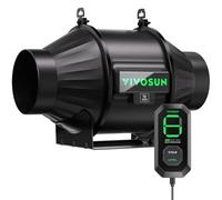 VIVOSUN AeroZesh T4 Inline Duct Fan 4inch/100 mm Extractor Fan 357 m³/h with E12 Speed Controller and Fully Programmable PWM-Controlled EC Quiet Ventilation Fan for Grow Tent Growbox