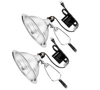VIVOSUN Clamp Lamp Light with Detachable 8.5 Inch Aluminum Reflector up to 150 Watt E26 Socket (No Bulb Included), 6 Feet Cord, UL Listed, Pack of 2