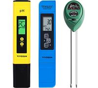 VIVOSUN Digital PH Meter, 3-in-1TDS EC and Temperature Meter, Plant Soil MoistureTester Combo for Home, Garden and Hydroponics