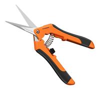 VIVOSUN Gardening Scissors 17cm Hand Pruner Pruning Shear with Straight Blades and Titanium Non-Stick Coating Rose Scissors Orange