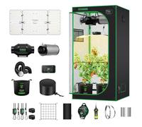 VIVOSUN GIY Smart Grow Tent System 90x90x180CM(3x3FT), WiFi-Integrated Grow Tent Kit, with Automate Ventilation and Circulation, Schedule Full Spectrum 200W LED Grow Light, and GrowHub E42A Controller