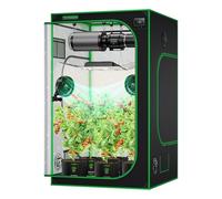 VIVOSUN Grow Tent 120 x 120 x 200 cm, Made of Highly Reflective Mylar, with Viewing Window and Base Tray for Hydroponics and Indoor Growing, S448, Suitable for VS4000/VSF4300