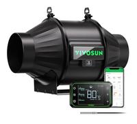 VIVOSUN Inline Duct Fan 4 inch/100 mm with E42A WiFi-App Controller, Quiet Extractor Fan 357 m³/h with EC Motor Exhaust Fan for Heating, Cooling, Greenhouse Accessory, Grow Tents, Hydroponics