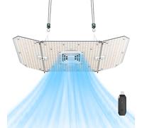 VIVOSUN LED Grow Lamp 200 W Full Spectrum Plant Lamp with Integrated Circulation Fan Grow Light Compatible with App, AeroLight Wing AW200SE with GrowHub Controller E25 for 120 x 120 cm Grow Tent