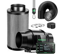 VIVOSUN PRO G6 Smart Air Filtration Kit, 15 cm AeroZesh G6 Duct Fan with GrowHub E42A, Carbon Filter & Air Duct, Cooling & Ventilation System for Grow Tent