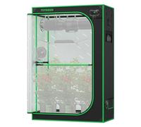VIVOSUN PRO Grow Tent 120x60x180CM (48"x24"x72"), with Thick 1 inch Poles, Strengthened High Reflective Mylar Oxford Fabric, Extra Hanging Bars & CFM Kit for Hydroponics Plant for AeroLight A200SE