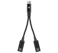 VIVOSUN USB-C Splitter with 1 Male to 2 Female, 2-in-1 Type C Splitter, Daisy-Chain Adapter Dongle for GrowHub Controller E42A