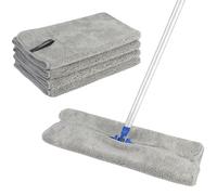 VIVOTE 5 Pack Microfiber Mop Pads Compatible with Flash Speedmop, Replacement Mop Sweeping Cloths, Reusable Duster Refill Pads, Sweeping Pads for Home & Kitchen Cleaning, 25x45cm,Grey