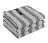 VIVOTE Microfiber Bamboo Tea Towels for Kitchen, Super Soft & Absorbent Tea Towel, Unique Style Terry Towels, Grey 40x60cm, 3Pieces
