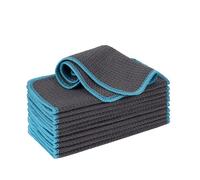 VIVOTE Microfibre Cloths Barista Cloth Waffle Cloth Washable Dishcloth for Kitchen Thick Household Cleaning Cloths Lint-Free 20 cm X 20 cm Pack of 12