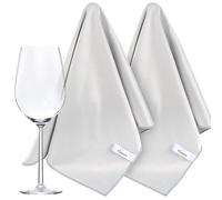 VIVOTE Microfibre Glass Cleaning Cloths 51x70cm, 2 Packs Large No Lint Window Cleaning Cloths, Reusable Wiping Polishing Cloths for Glass, Lenses, Screens, Glass Cloths, Light Grey
