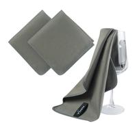 VIVOTE Microfibre Glass Cloth, Super Absorbent & No Watermark Windows Cloth, Microfibre Cleaning Cloths for Glass, Mirrors, Windows, Traceless Window Cleaning Cloths, 3 Pieces 40x40cm, Grey