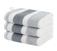 VIVOTE Microfibre Hand Towels for Bathroom with Hanging Loop, Ultra-Soft & Fluffy Hand Towels, Super Absorbent and Quick Drying Small Hand Towel 30×50cm Grey 3pcs