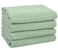 VIVOTE Sage Green Tea Towels for Kitchen Dish Cloth Microfibre Tea Towel