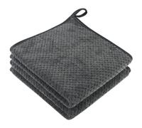 VIVOTE Waffle Weave Microfiber Hand Towels with Hanging Loop Dark Grey