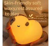 VIVREAL Capybara LED Night Light A028 - Rechargeable, 3-Level Dimming, Type-C Charging, Soft Silicone, ABS & PP